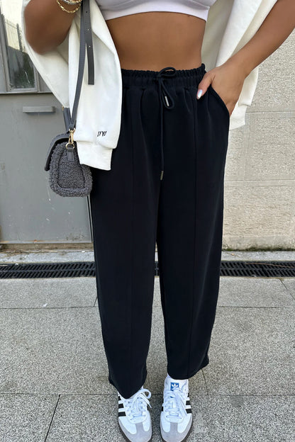 Black Tie-up Trousers