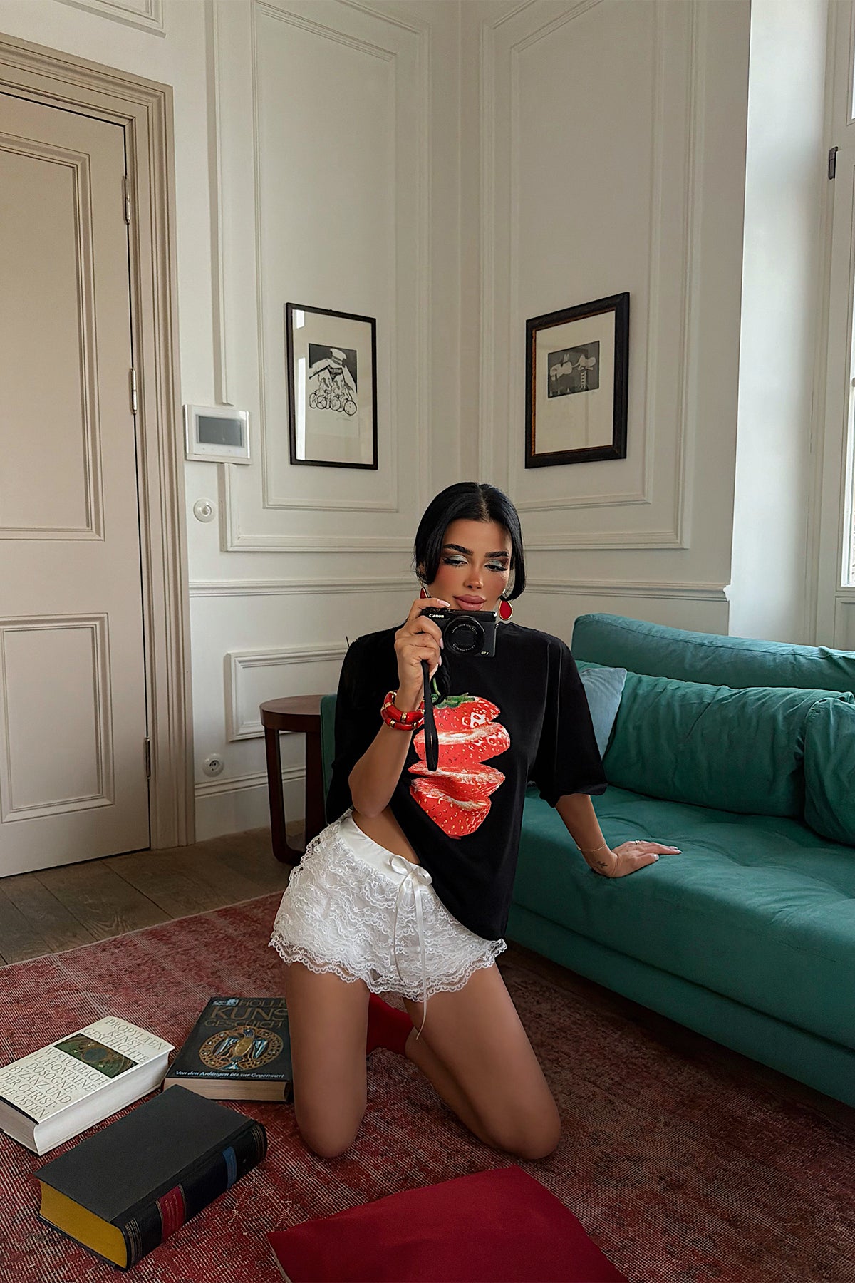 Siyah Stroberi Tshirt 12