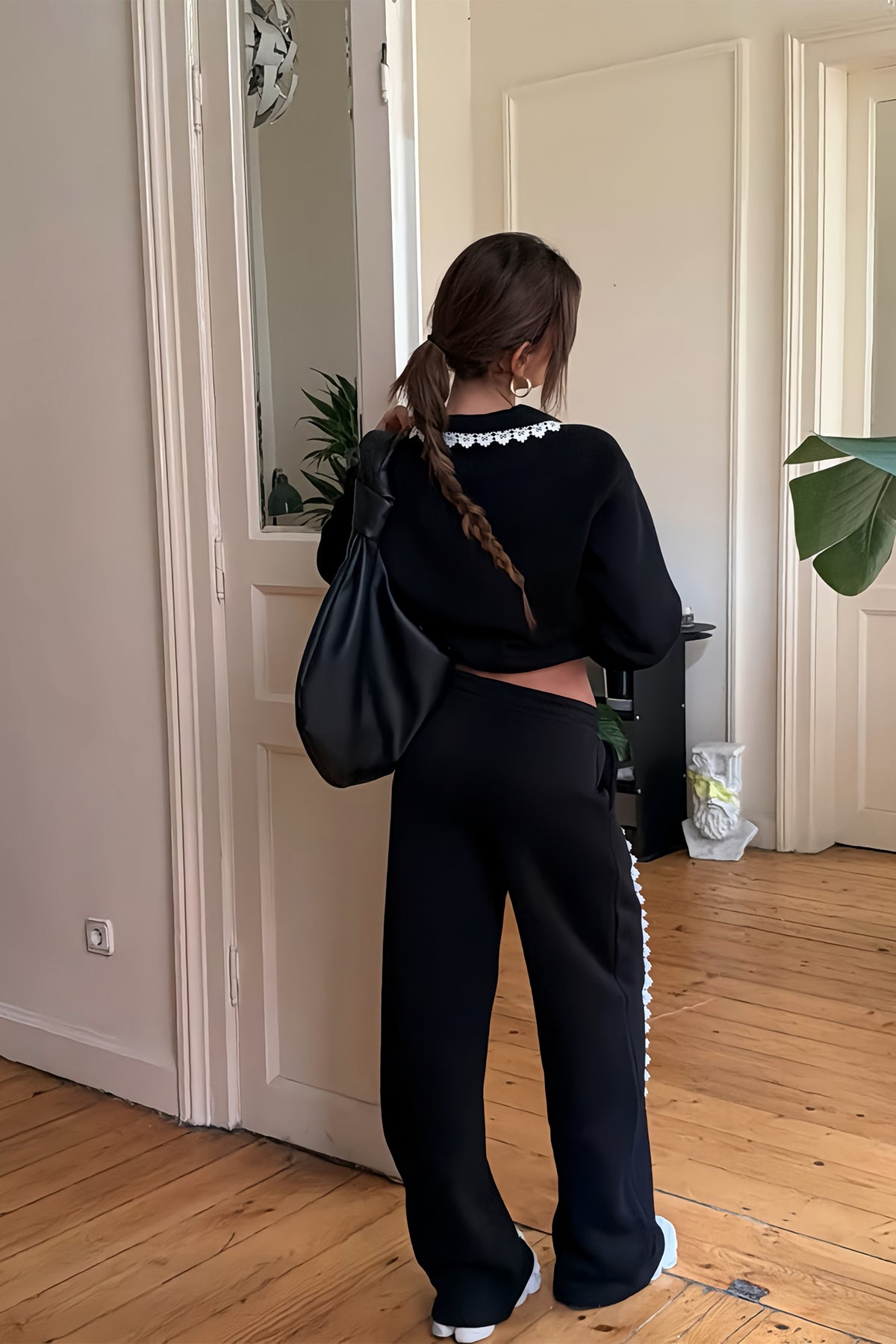 Siyah Dantel Detay Takım 5