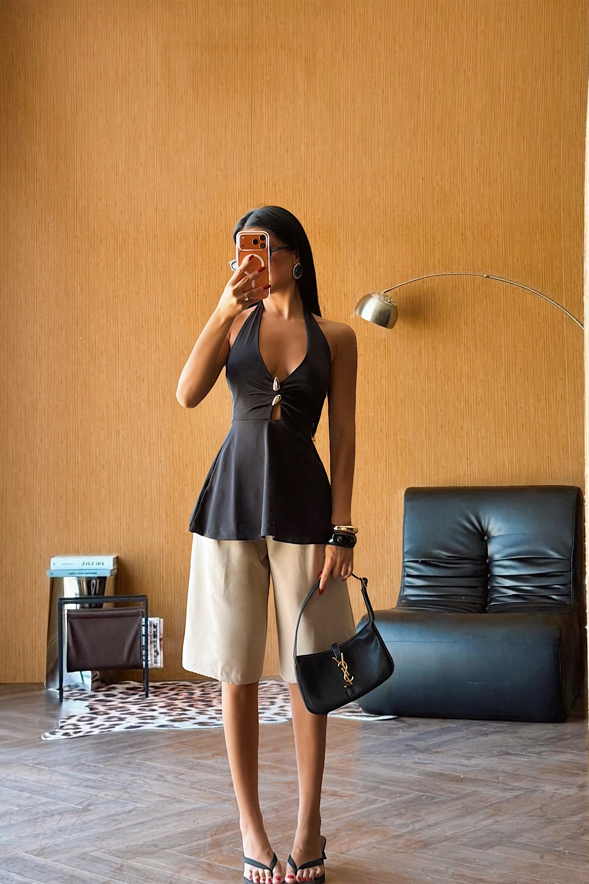 Siyah Pencere Detay Crop Top ATE5876 8