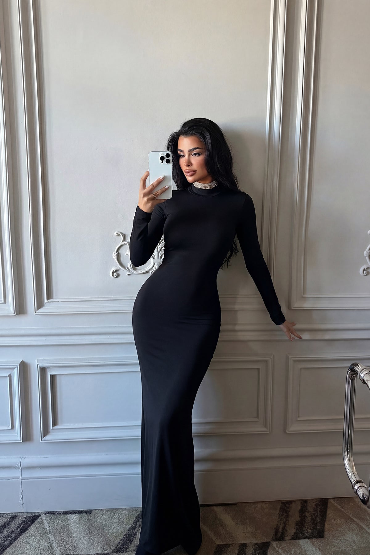 Siyah Valery Uzun Elbise 1