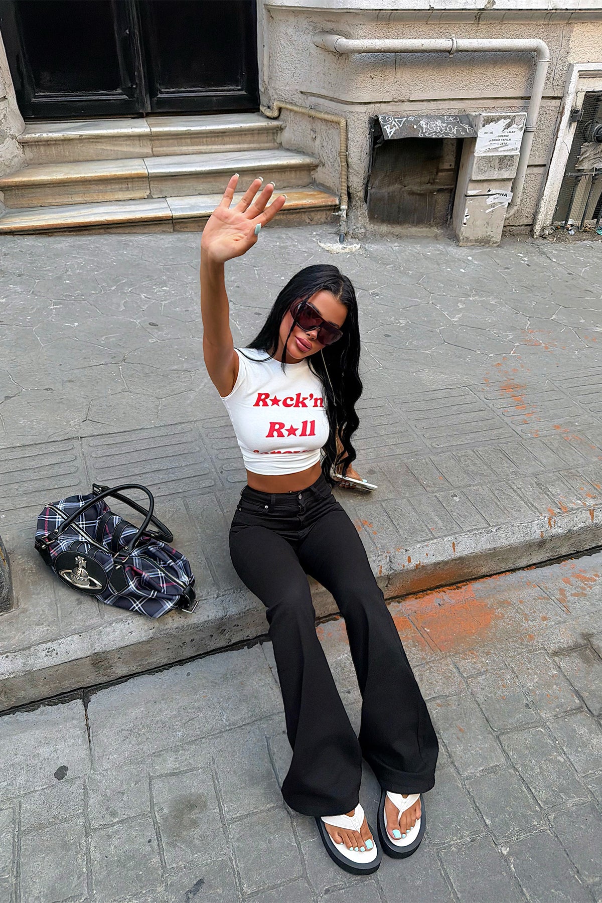 Siyah Yüksek Bel Jean ATE6347 8