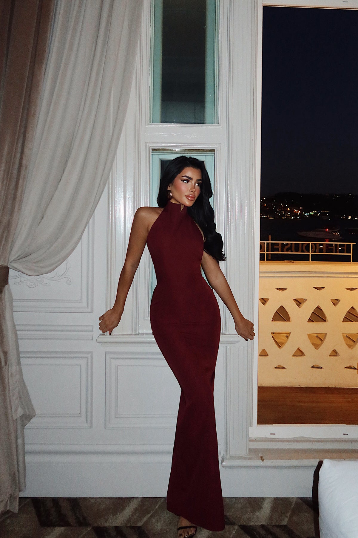 Vişne Çürüğü Doria Uzun Elbise 4
