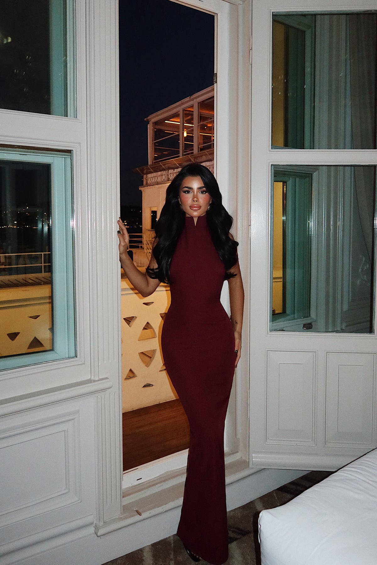 Vişne Çürüğü Doria Uzun Elbise 8