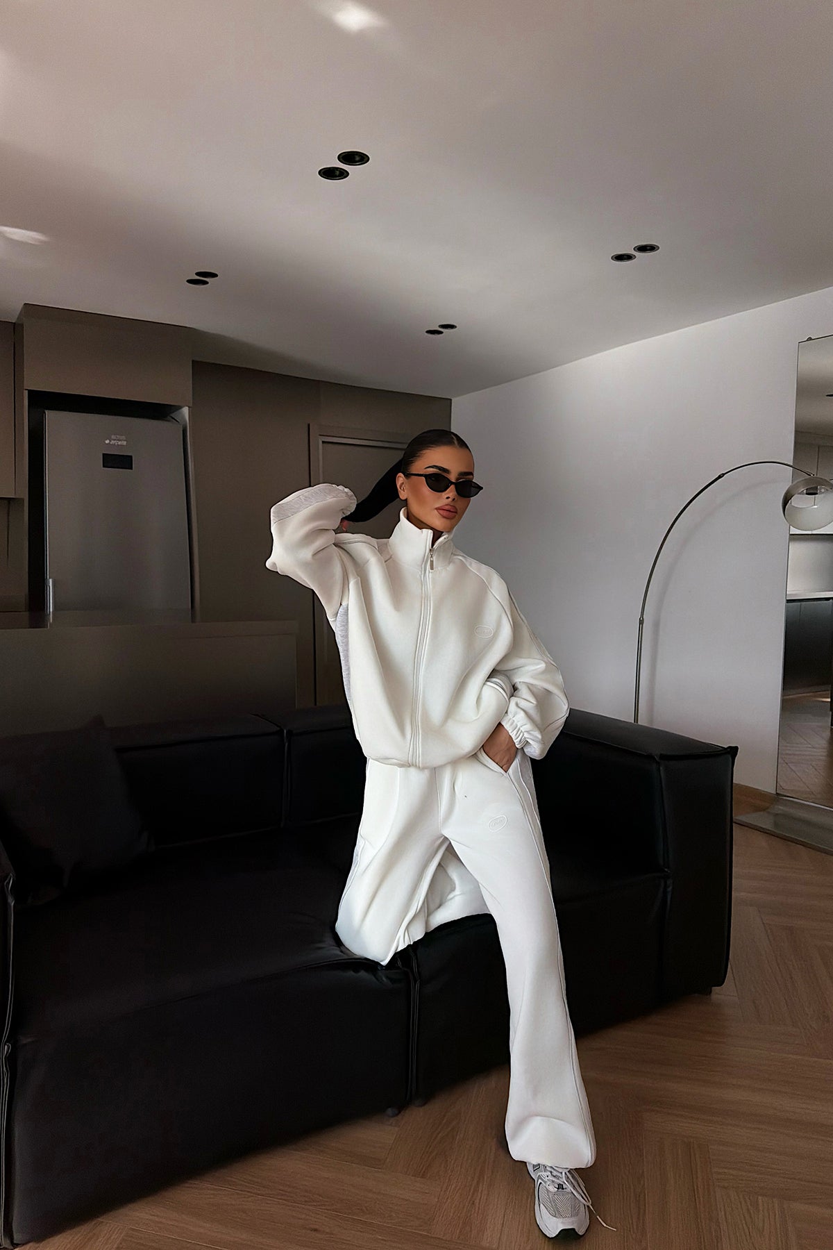 White Elevated Print Tracksuit