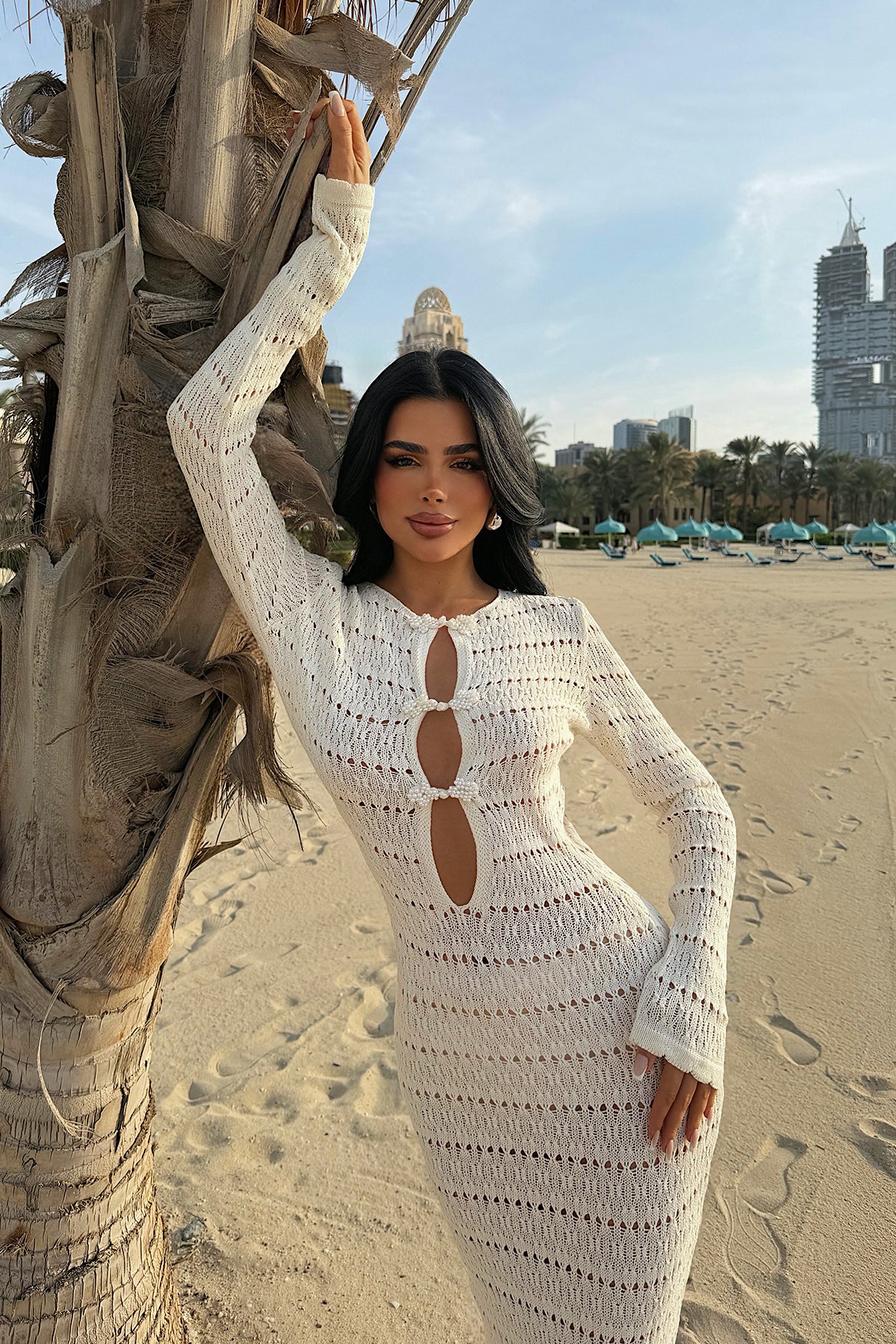 White Knitwear Dress