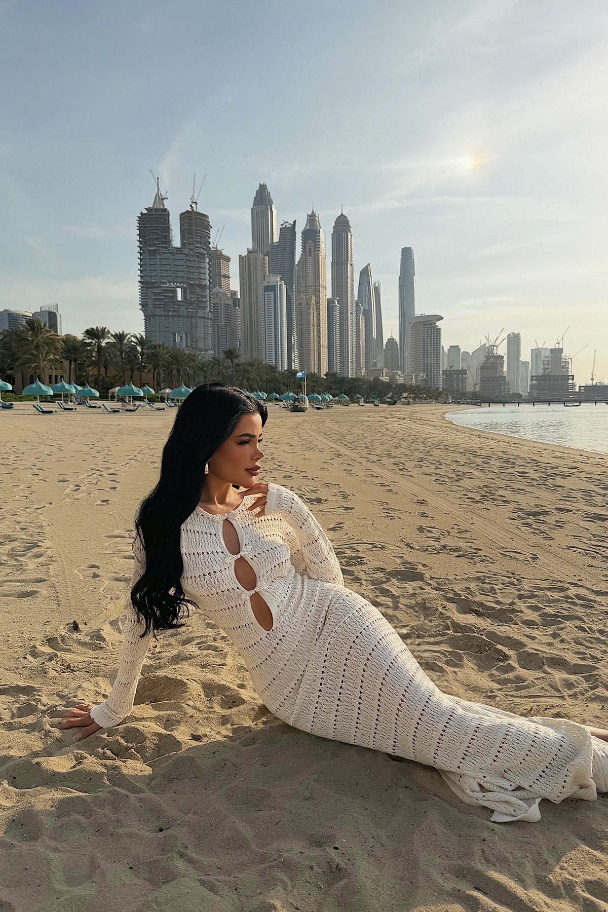 White Knitwear Dress