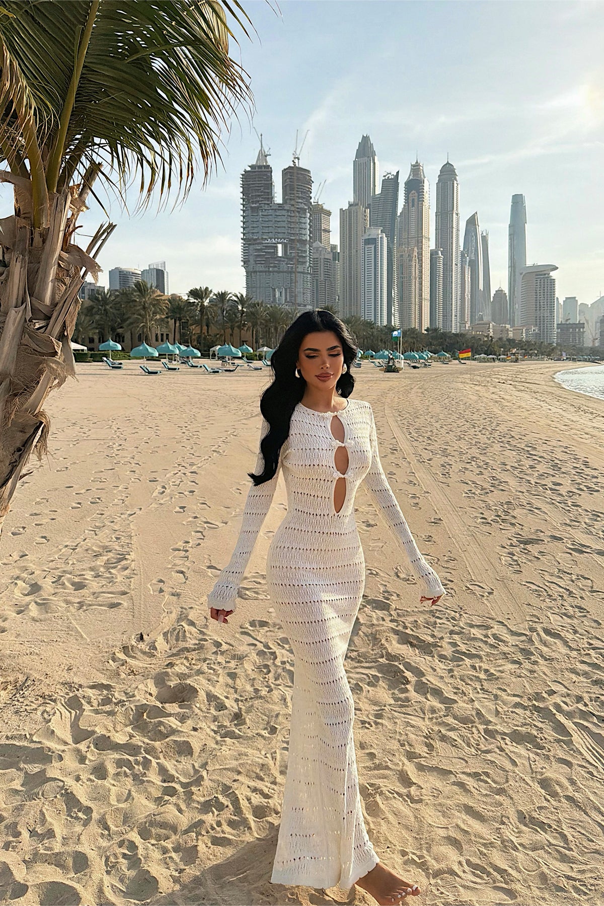 White Knitwear Dress