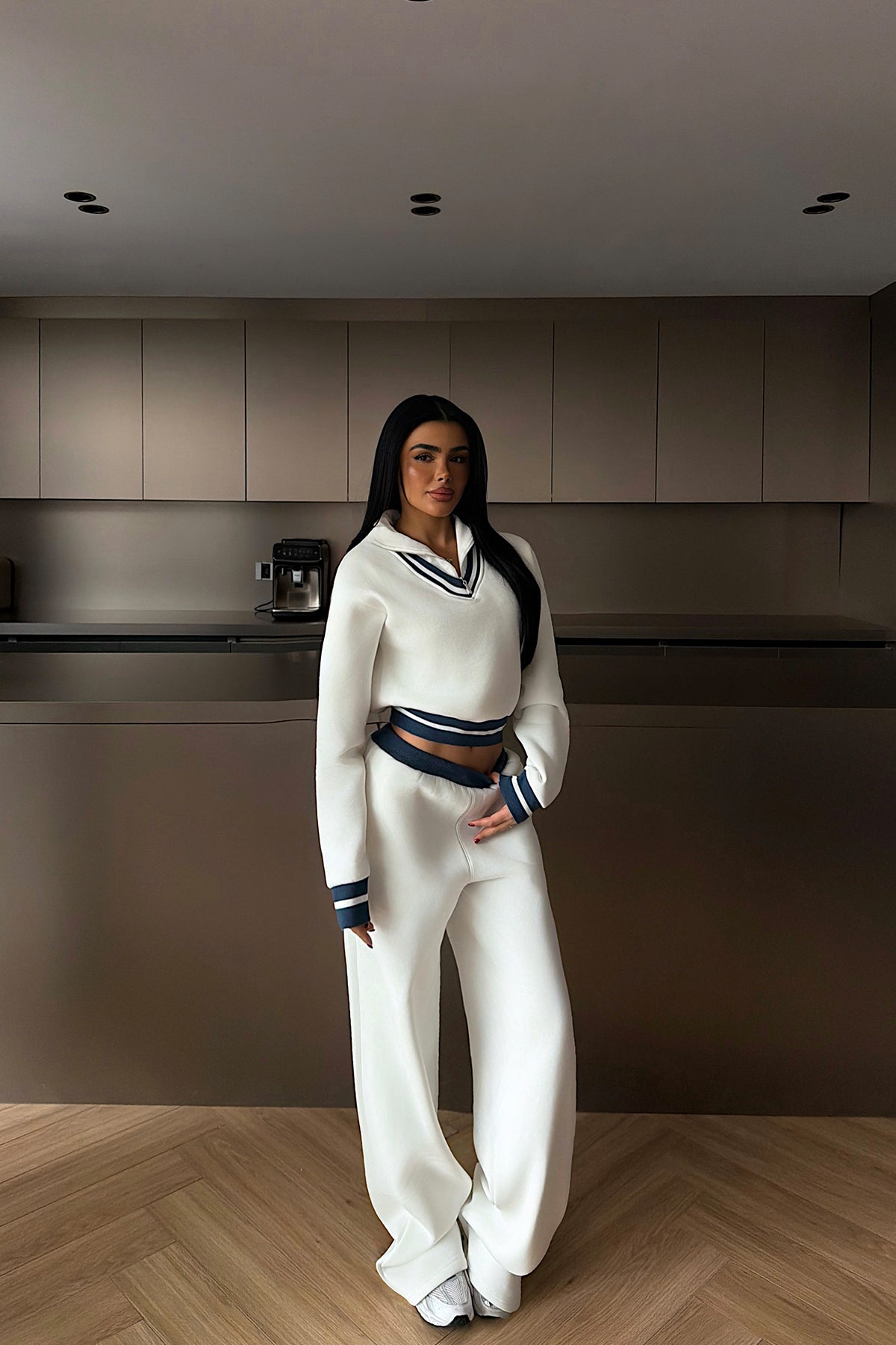 White Turtleneck Tracksuit