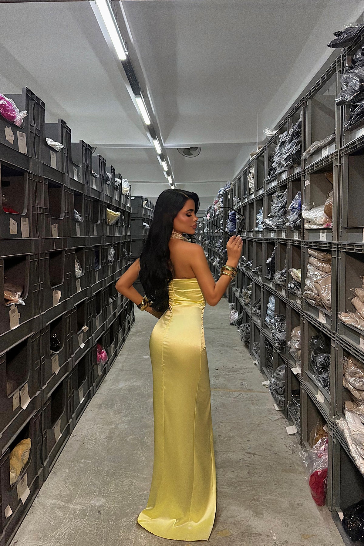 Yellow Bow Detail Dress