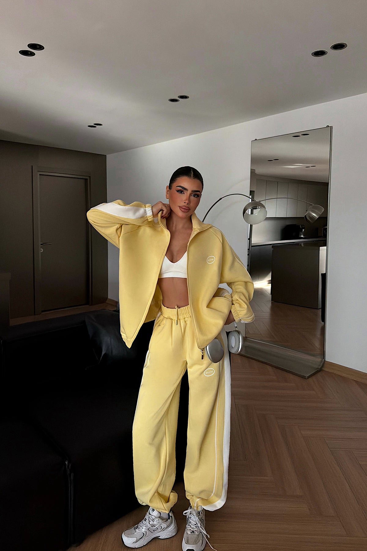 Yellow Elevated Print Tracksuit