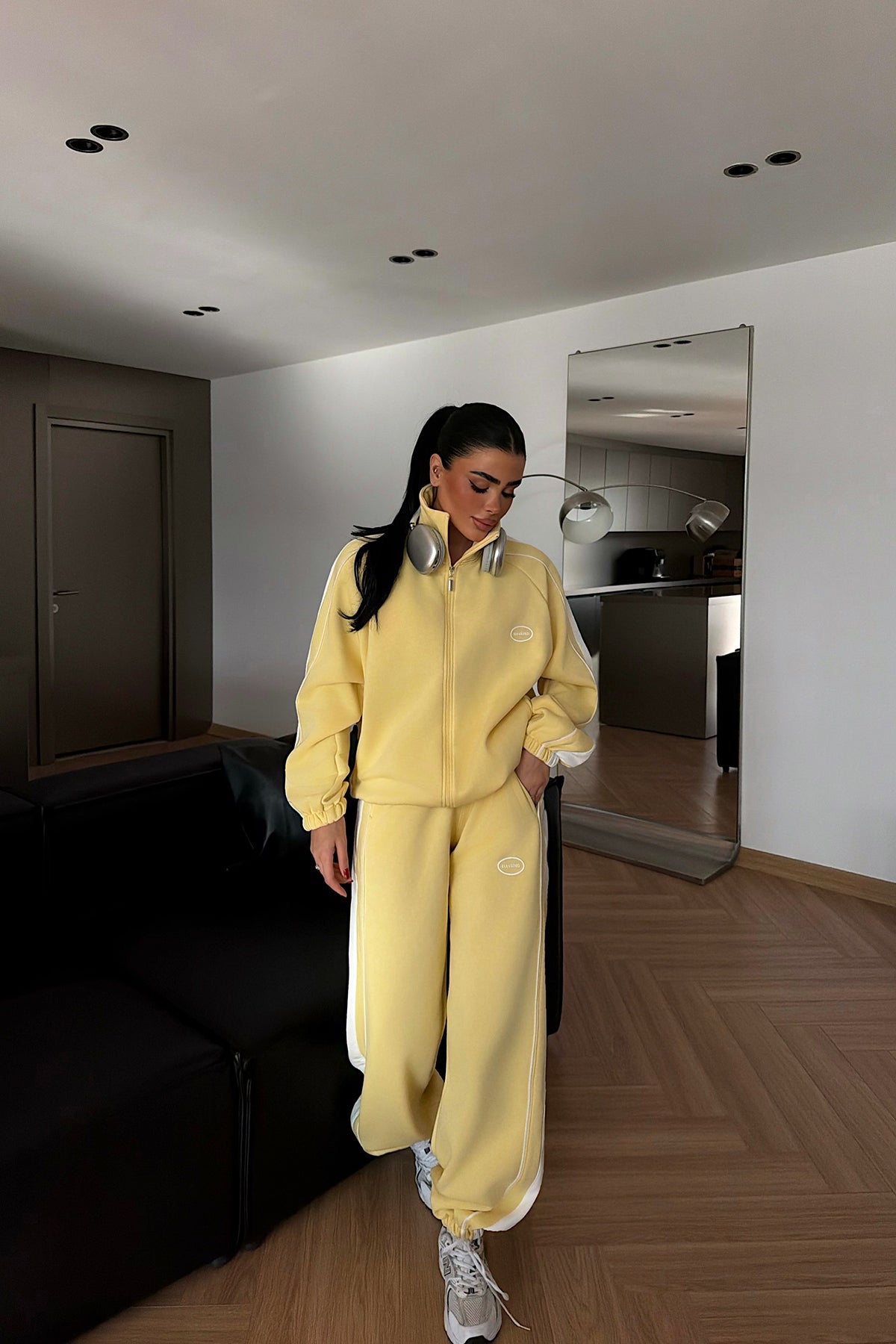 Yellow Elevated Print Tracksuit