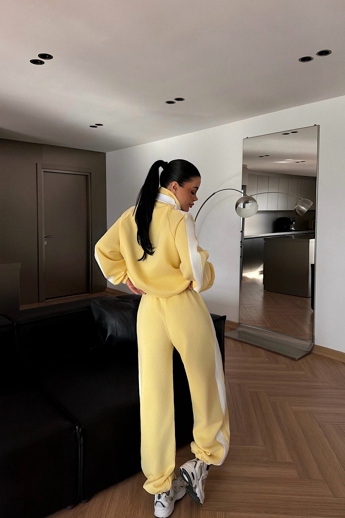 Yellow Elevated Print Tracksuit