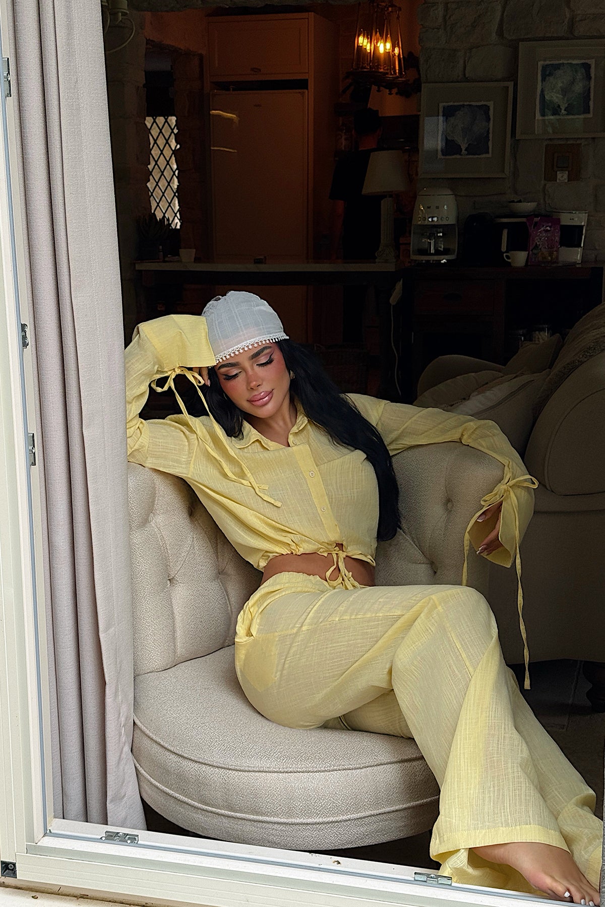 Yellow Shirt Trousers Set