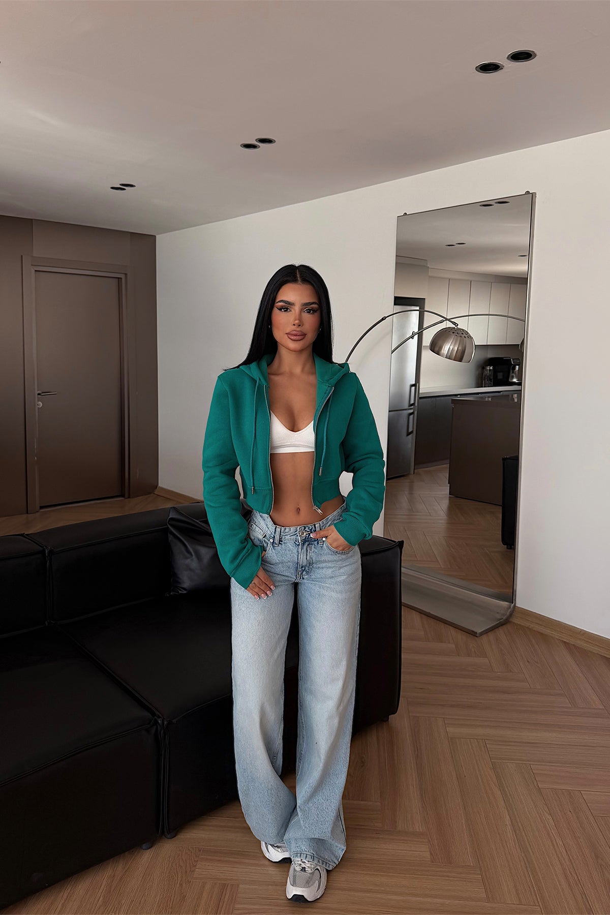 Yeşil Caiden Crop Hırka 12